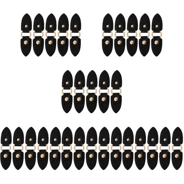 30 Pairs Metal Buckle Pu Coat Closure Jacket Buttons Toggles