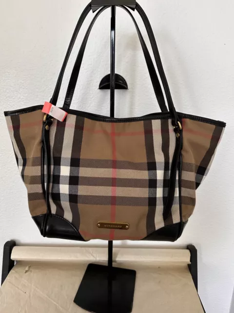 Burberry 3831797 Bridle House Check Small Canterbury Tote     RT12239