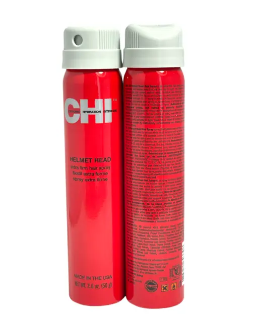 CHI Helmet Head Extra Firm Hair Spray 2.6oz./50g New; LOT OF 2 2