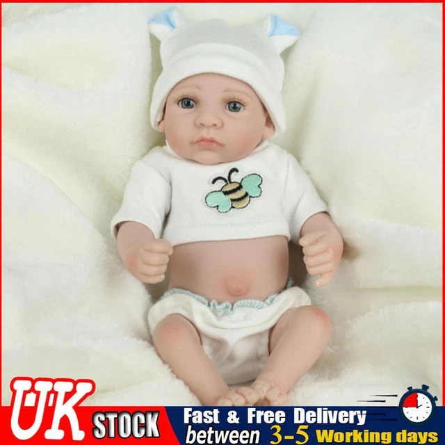 UK 28cm Reborn Baby Dolls 3D Skin Lifelike Reborn Dolls Collection Art Appease T