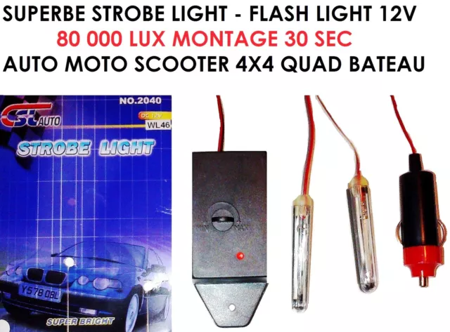 Super Strobe Light Flash Boitier 80 000 Lux! Regardez La Video ! Qualite Marine