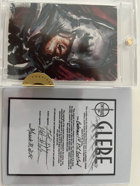 mick and matt glebe Batman 1st ever promo trst sketch card with COA