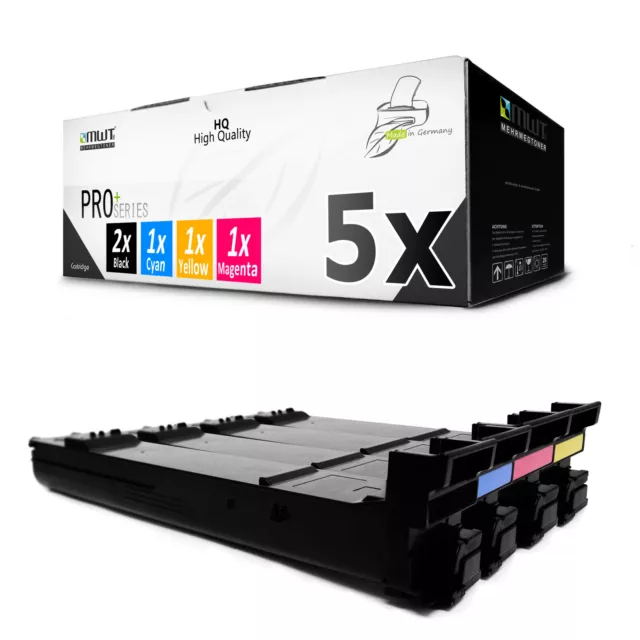 5x Toner pour Konica Minolta Bizhub C 20 P Px X TN318 A0DK153 - A0DK453 CMYK