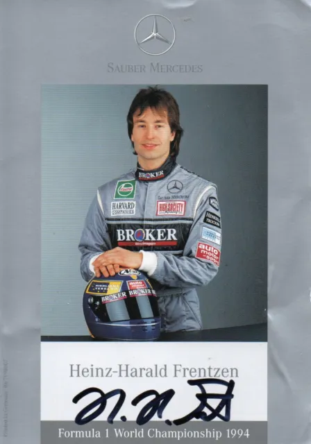 Autogramm - Heinz Harald Frentzen  (Motorsport) - Formel 1