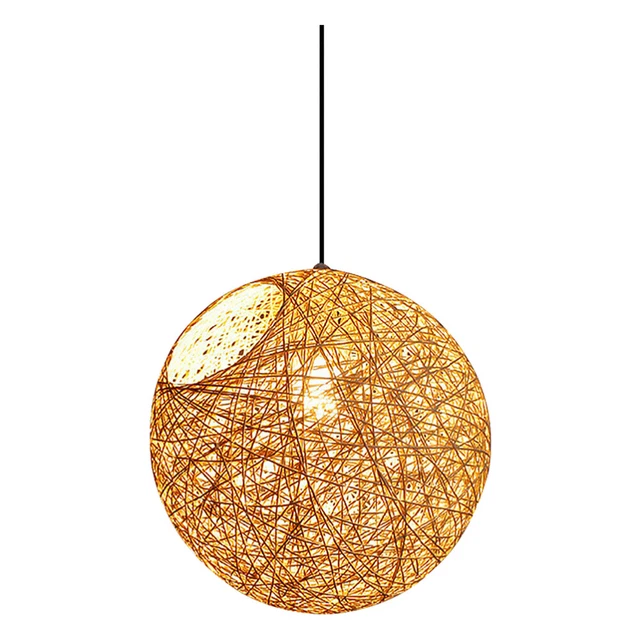 1pc Rattan Art Ball Kronleuchter Cafe Bar Dekoration Licht Deckenleuchte