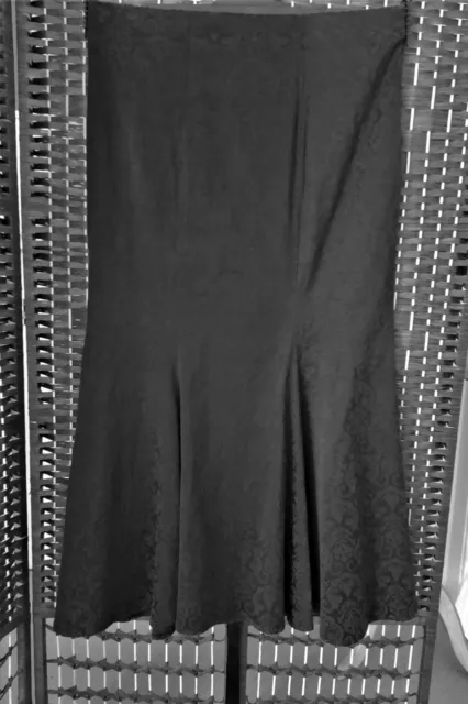 Vintage CHICSTAR Black STEAMPUNK / GOTH MAXI SKIRT. Laced back, panelled SIZE 18