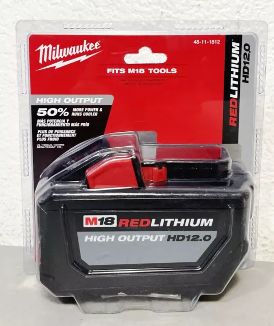 HD 12.0 Battery Milwaukee 48-11-1812 M18 RedLithium High Output (1 Pack)