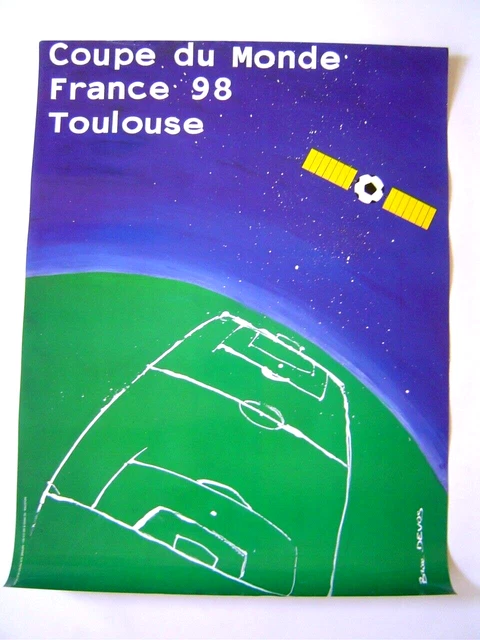 Affiche Originale Coupe Du Monde 1998 – France Vs ? , Saint-Denis, Poster Foot