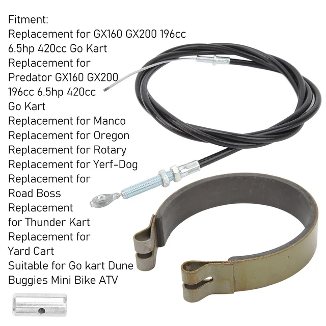 thumbnail image 2 of 2 Pack 4-Inch Brake Bands With Pins For Go Karts & Mini Bikes 2 of 12