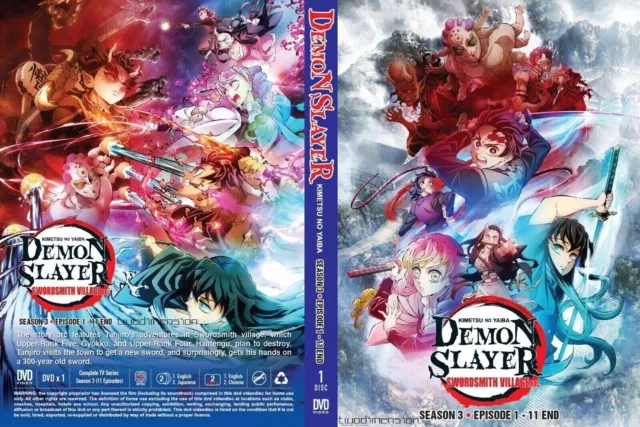 DEMON SLAYER (SEASON 1-3) - ANIME TV SERIES DVD (1-55 EPS + MOVIE) (ENG  DUB)