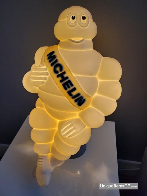 Genuine 1960 Large Michelin Man Bibendum Mascot 18.5" Repurposed into a Lamp