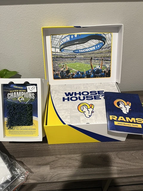 2022 La Rams Season Ticket Holder Gift Box: Game Used Turf + Super Bowl Hat!