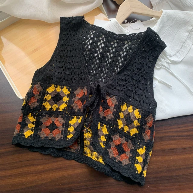 Débardeur Tuto Pull Sans Manche Femme Crochet Au Crochet Modele