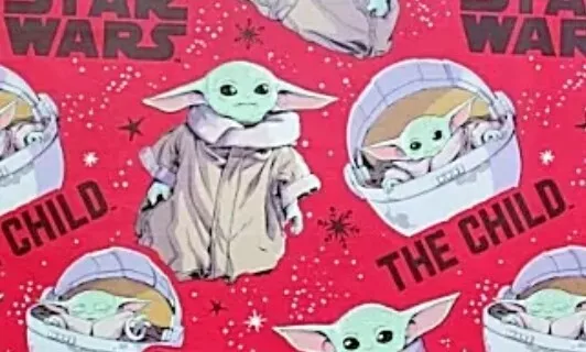 Star Wars Mandalorian The Child Baby yoda Gift Wrapping Paper 70 sq ft roll