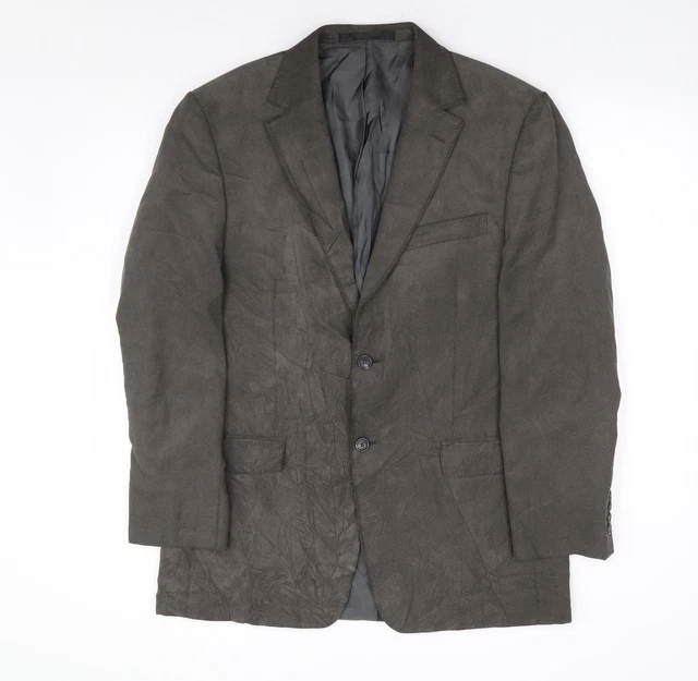 Giacca tuta da uomo grigia poliestere Marks and Spencer taglia 40