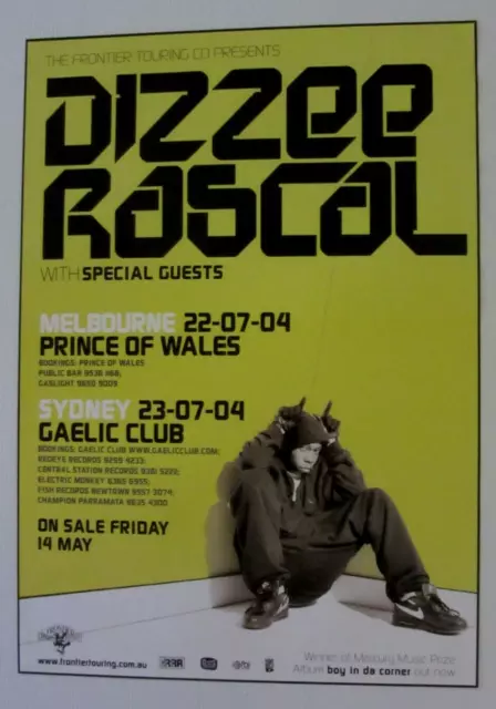 Dizzee Rascal Original Tour Poster