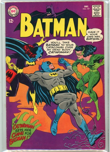 Batman #197 Solid Grade Iconic Cover 4Th Silver Age Catwoman