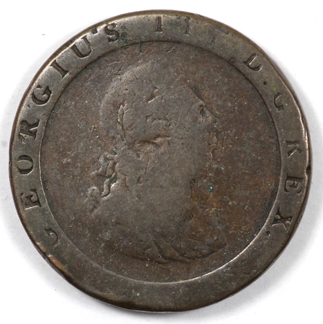 1797 Great Britain George III Copper CARTWHEEL Penny
