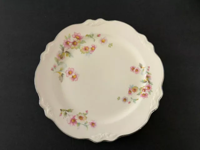 Homer Laughlin JJ59 Pink Floral Virginia Rose China - 9-1/2" LUNCHEON PLATE