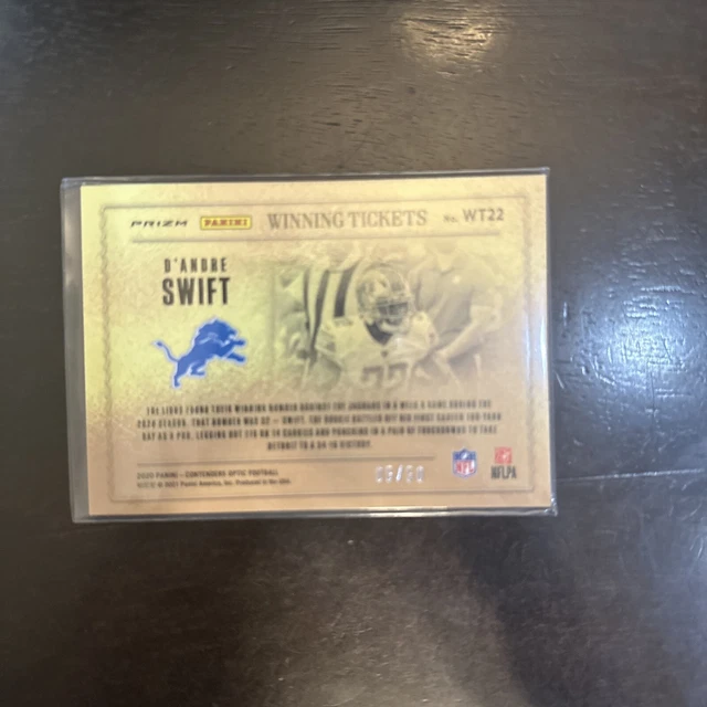 2020 Contenders Optic D'Andre Swift RC Winning Tickets Orange #’d /50 Georgia 4
