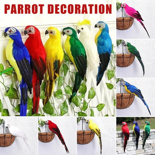 25/35cm Papagei Statue Garten Baum Vogel Dekofigur Outdoor Papagei Ornament