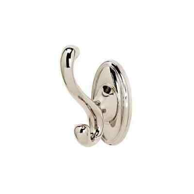 Alno A8099-PN Polished Nickel Classic Traditional 4" Tall Double Prong Robe Hook