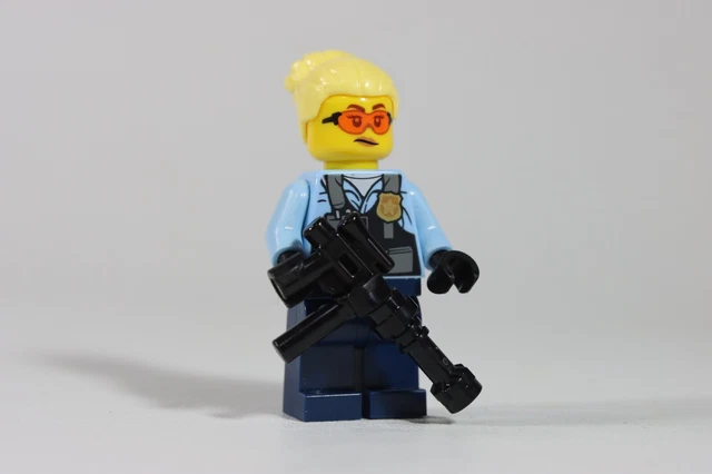 LEGO® City Police Minifigure Woman Officer SWAT Team Gun Blode Safety Glasses