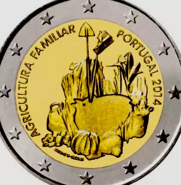 Portugal 🇵🇹 Coin 2€ Euro 2014 Commemorative Family Farming FAO UNC From Roll