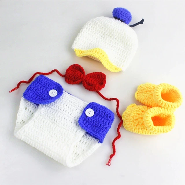 Maglia Bambino Fotografia Abbigliamento Costumi Cartoon Duck Neonati Bebe Set