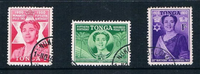 Tonga 1950 - 50th Geburtstag Von Queen Salote - Sc 91-93 [ Sg 92-94] Gebraucht