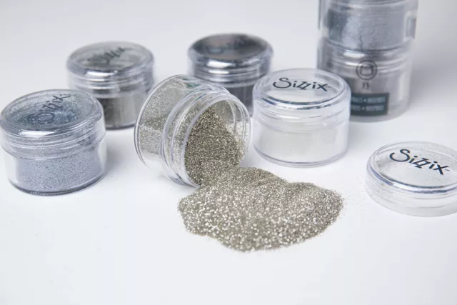 Sizzix Making Essential Biodegradable Fine Glitter 12g-Neutrals, 5/Pkg