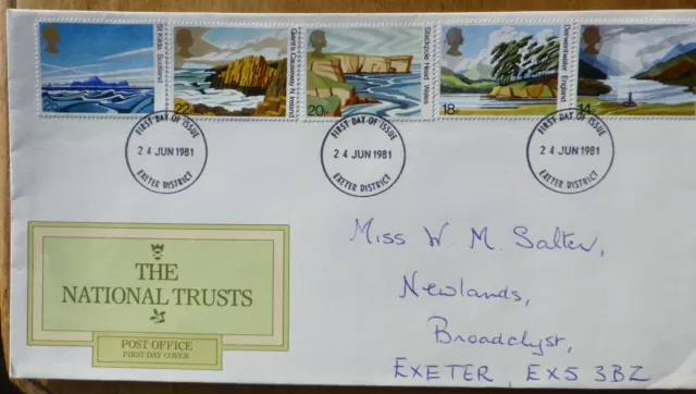 GB QEII 1981 - FDC - The National Trusts - Reduced to 99p