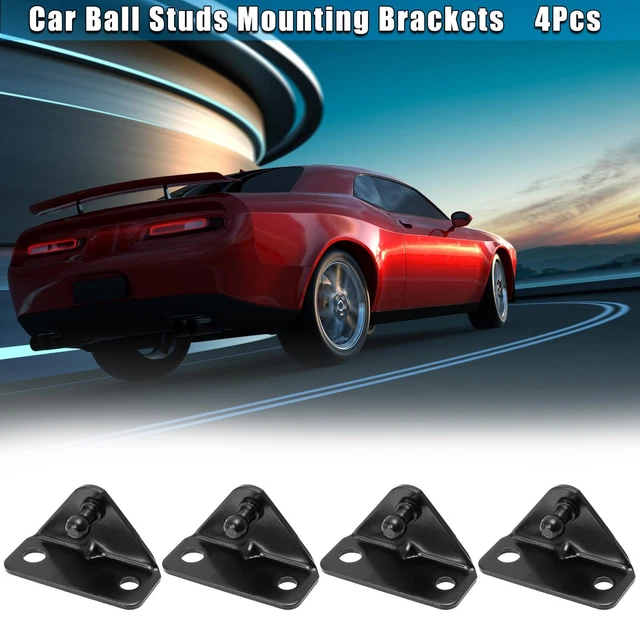 4pcs 10mm Car Ball Studs Mounting Brackets for Gas Struts Shocks 64x35x21mm