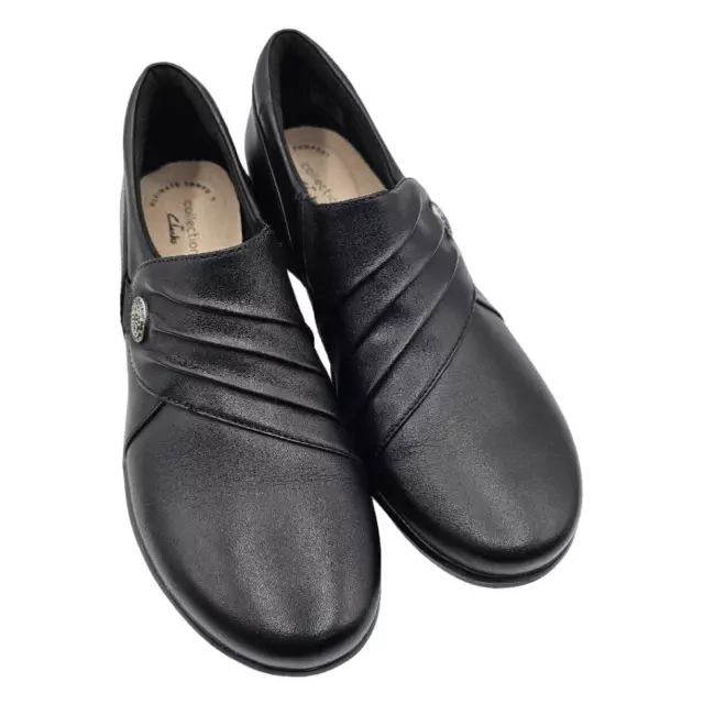 CLARKS COLLECTION WOMENS Hope Roxanne Loafers Shoes Size 8.5M Black ...