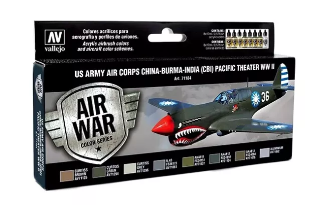 VAL71184 - AV Vallejo Model Air Set - US Air Corps Pacific WWII (x8)