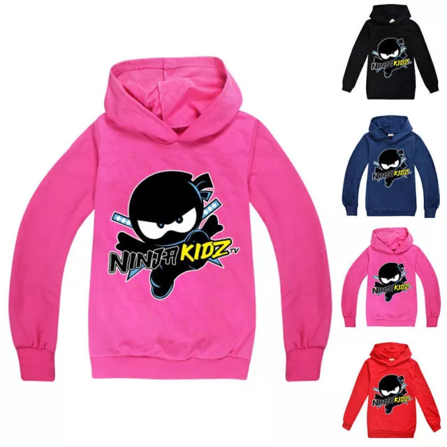 Kid Boys Girl Ninja Kidz Tv Hoodie Hooded Sweatshirt Casual Pullover Jumper Top