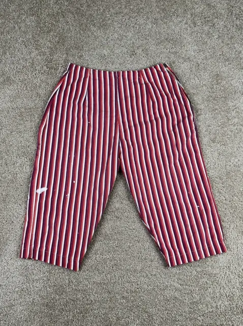 1950’s Vintage Handmade Striped Multicolor Side Zip Women’s Capri Pants