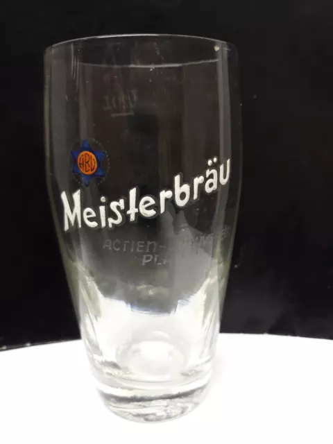 "Meisterbräu - Actien-Brauerei Plauen" - 6/20L - email. Logo - von vor 1935 !!