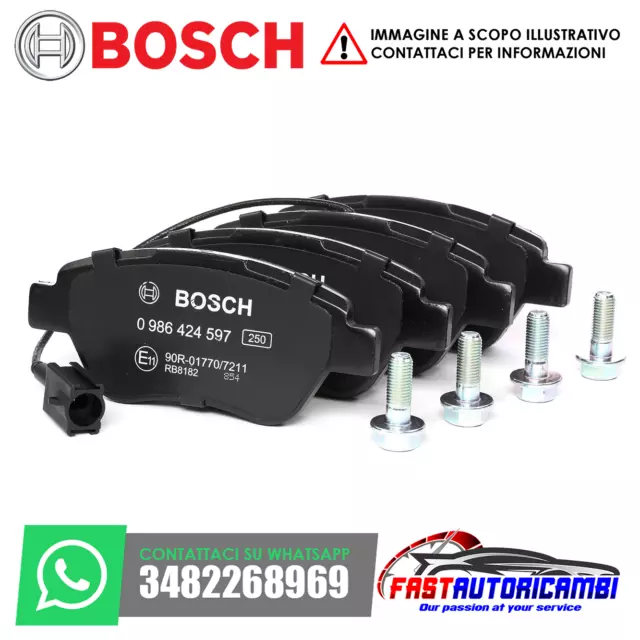 KIT PASTIGLIE FRENO BOSCH 0986424597 ANTERIORI PEUGEOT BIPPER TEPEE 1.3 HDi 80