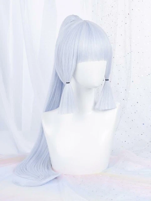 Perruque Courte Keqing Genshin Impact - Pour Cosplay Ou Déguisement Halloween