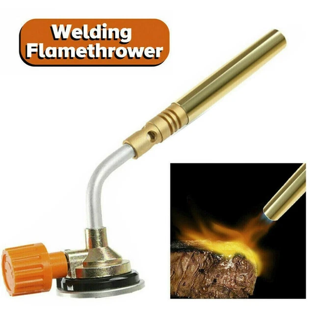 1x gas butano 1300°C bruciatore a soffiaggio lanciafiamme bruciatore campeggio saldatura barbecue Wer