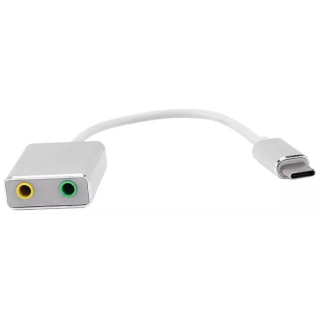 Conector tipo C cable tarjeta de sonido divisor adaptador externo auriculares USB Sou8841