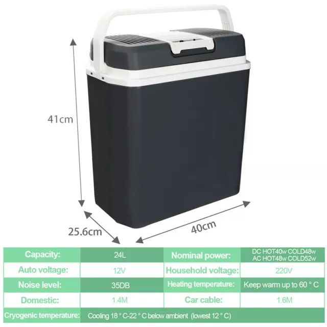 24/32L Kühlbox Thermoelektrische Kühltasche Kühlschrank Elektrische Camping Auto 2