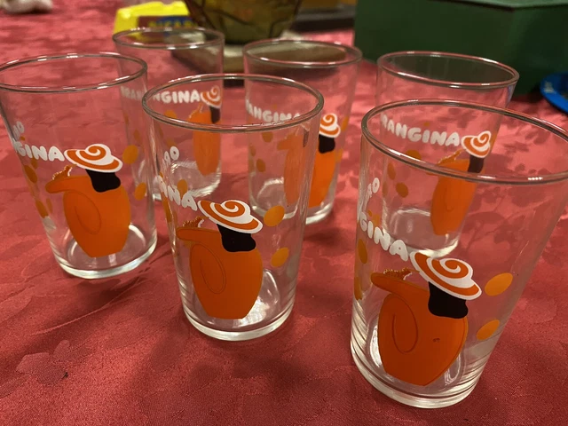 Lot de 6 verres orangina