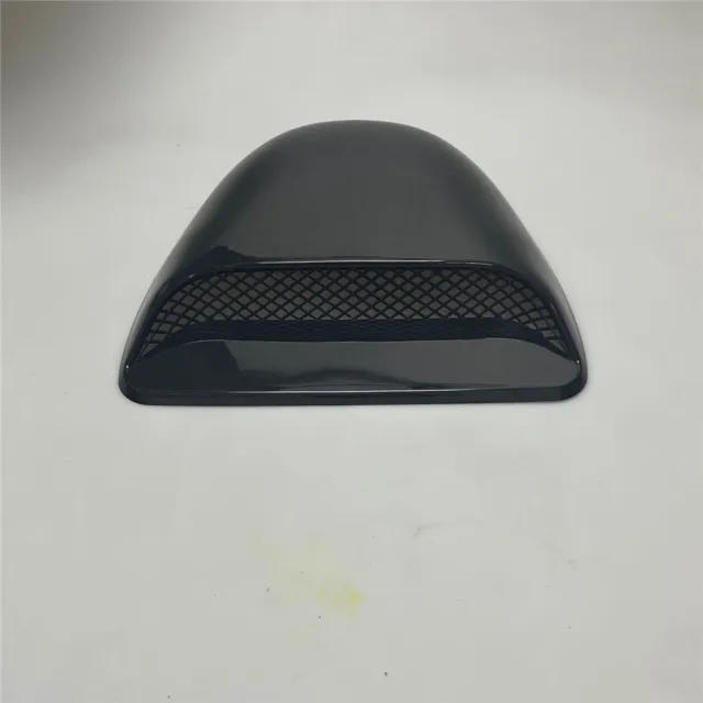 Car Hood Vent Scoop Bonnet Cover Air Flow Intake Decor Glossy Black Univeral Kit
