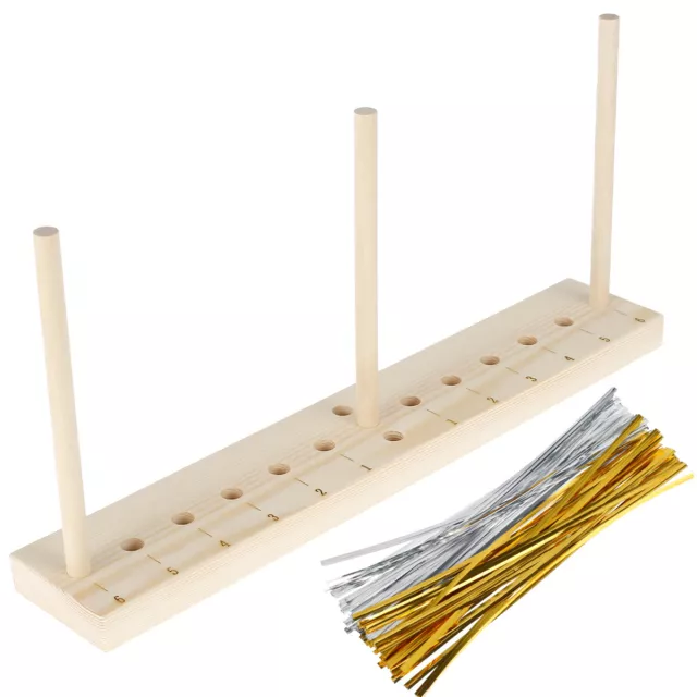 BOW MAKER FOR Ribbon Wooden Multi Size Adjustable With Wooden Board Sticks  For $17.19 - PicClick AU