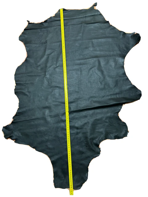 Lederhaut Farbe PEAT Grün Lederstück Echtleder Lammleder Echt Leder 109x75 Cm