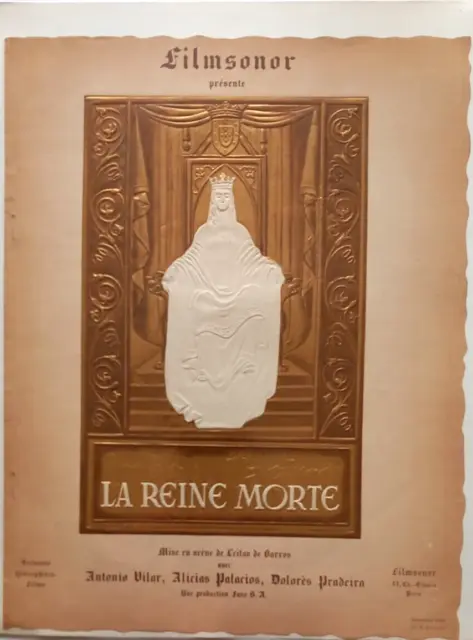 La Reine Morte/ Ines De Castro/ 1 944/Page Publicitaire/ Antonio Vilar
