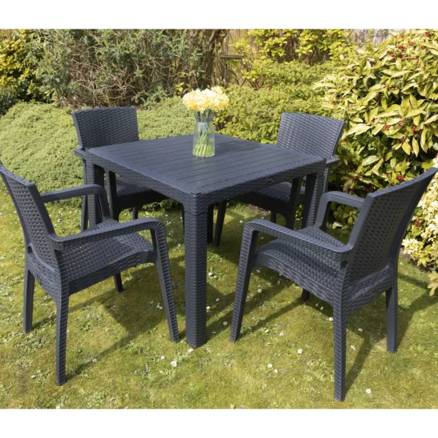 Hereford 5 piece online rattan egg bistro set
