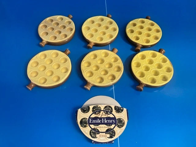 POELON ESCARGOT 6 Trous Plat Assiette Poelons Escargots En Gres Lot De 5 EUR 24,90 - PicClick FR